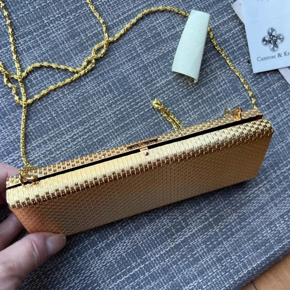 Camrose & Kross JBK Vintage Gold Minaudière Clutch w/ COA & Red Pouch - Picture 7 of 12